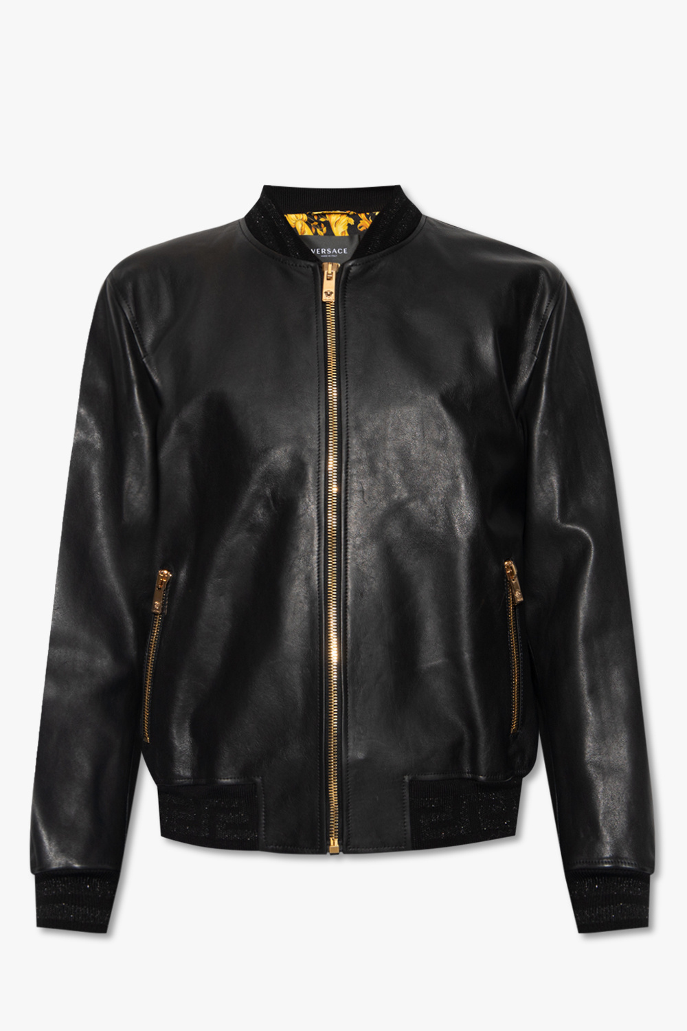 Versace shop leather jacket